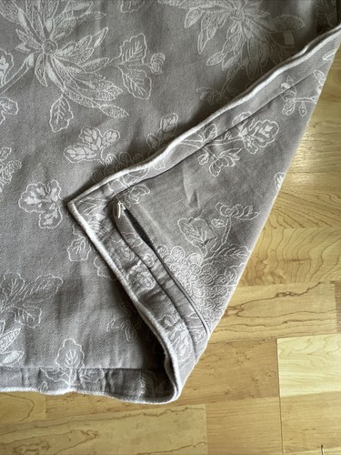 Ralph Lauren EURO Pillow Cover White Floral Gray 1" Double Flange 24" Inset Zip - Picture 8 of 9