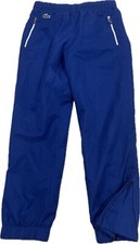 Lacoste Boys Track Pants Blue Lined Jogger Cinch Waist Size 8 / 128 Cm