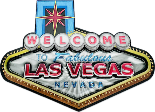 Aimant Las Vegas Avec Panneau Welcome - Souvenir Déco