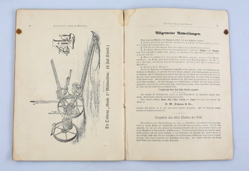 1888 D.M. Osbourne & Co. Catálogo de maquinaria de recolección en caballo alemán castaño rojizo NY - Imagen 9 de 10