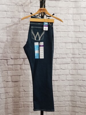 NWT Wrangler Q-baby Riding Jeans Junior 13/14 x 30 Dark Blue Denim