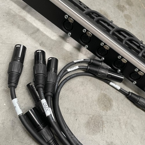1U 8 Port 5 Pin DMX XLR Patch Panel Bay Rack Female Socket/Male Plug Connector - Afbeelding 2 van 4