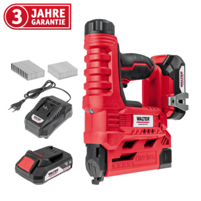 WALTER Li-Ion Akku Tacker & Nagler 20 V, bis zu 30 Schläge min, LED, Gürtelclip