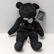 Salvino's Bammers Tom Glavine 47 Black Plush Beanie Bear with Tags Cy Young NL