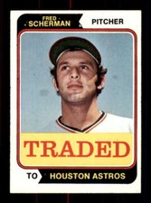 1974 Topps #186 Fred Scherman EX++ Excellent++ Tigers