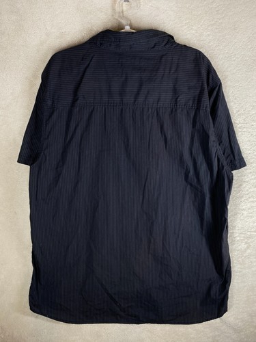 RIPCURL Casual Formal Shirts Top Size 2XL Mens Black Striped Short Sleeve - Picture 7 of 11