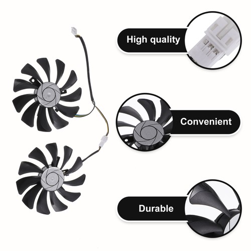 1 Pair Plastic Graphics Cooling Fans Durable Video Replacement Fans - Afbeelding 5 van 12