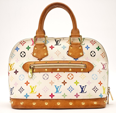 LOUIS VUITTON Alma PM Multicolor White Takashi Murakami M92647