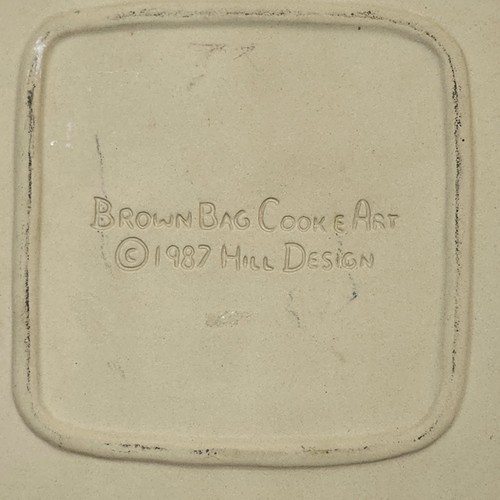 Brown Bag Cookie Art Shortbread Ceramic Mold Pan Vintage 1987 Hill Design Stone - Picture 4 of 10