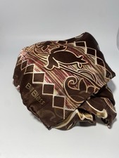 Vintage 80s 90s Bill Blass Silk Scarf Earth Tones Minimalist Quiet Luxury