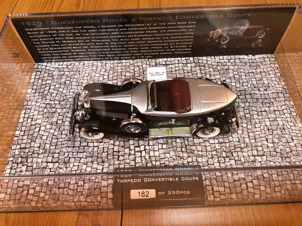 MINICHAMPS 1/43 Duesenberg Model J Diecast Limited Edition 162/250 Collector - Image 3 of 4