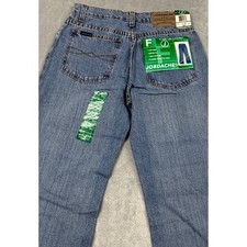 VTG 90s Jordache Flare Leg Jeans Low Rise Medium Wash Blue Denim 7/8 W28 L32 NEW