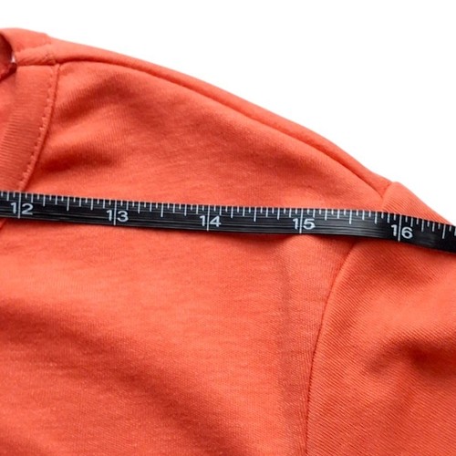 Blair Top Womens M Orange Round Neck Short Elbow Sleeve w Cuff Detail Casual - Picture 8 of 12