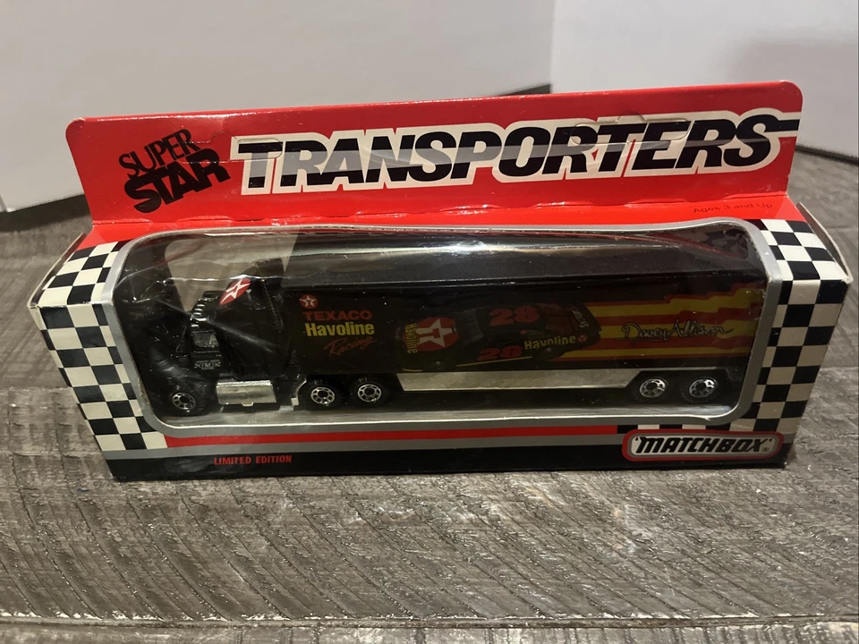 Matchbox Super Star Davey Allison #28 Transporters 1992 Texaco Havoline CY 109  Foto 2 de 4