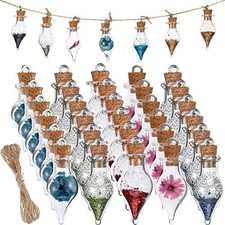 30PCS Mini Glass Bottles with Cork Stoppers, Tiny Vials for DIY Crafts Gifts