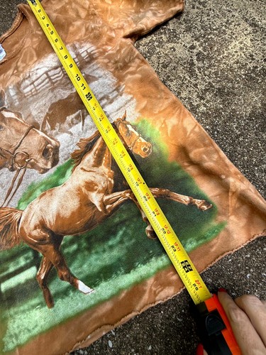 Gildan Ultra Cotton T-Shirt Men's Medium Brown Tie Dye Wild Horses Short Sleeve - Picture 7 of 9
