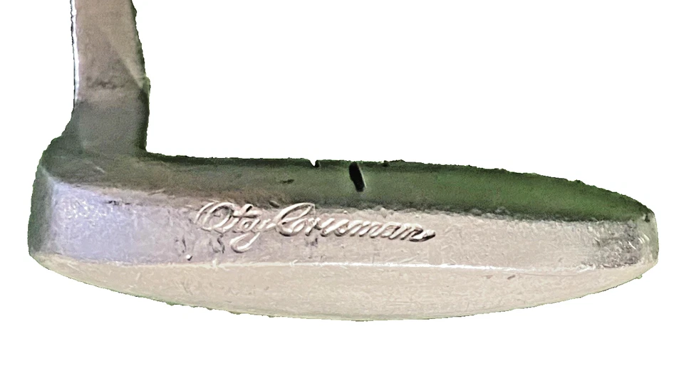 Otey Crisman Jones Rake 2" Backward Offset Brass Insert Putter RH Sq Aluminum 36 - Image 3 of 4