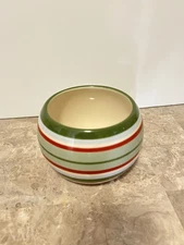 Longaberger Christmas Ornament Candle Holders Candy Nuts Dish Gift Holder