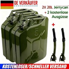 2x 20 Liter Metallkanister Metall Benzinkanis...