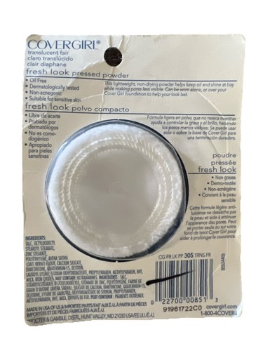 Covergirl Fresh Look Pressed Powder (305) Translucent Fair, NOS - Picture 2 of 4