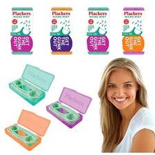 Plackers Micro 12 Count Flosser 12 Pack of 4 , Green, Purple, Orange