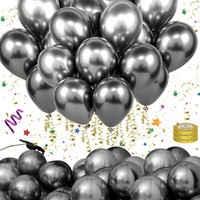 Luftballons Schwarz 60 StüCk Helium 12 Zoll Latex Ballons FüR Hochzeit