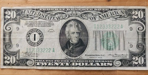 Lot of 5 1934 $20 Notes - Picture 2 of 11