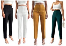 Damen Business Hose High Waist – Elegant & Figurbetont – Büro Stretchhose S–XXL