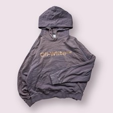 Authentic Men  s Off-White Laundry Logo Hoodie Distressed Sz XL 2013