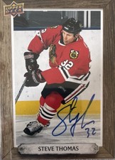 2024-25 Upper Deck Engrained Icons #BH-ST Steve Thomas Beehive Portrait Auto