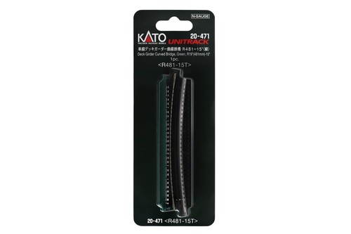 KATO N Gauge 20-471 Single Track Curved Deck Girder Bridge Green Unitrack - Picture 14 of 24