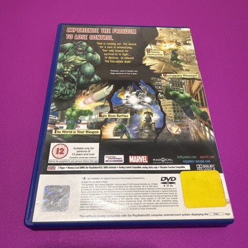 The Incredible Hulk Ultimate Destruction - Game PAL Genuine PlayStation 2 PS2 - Foto 2 di 3