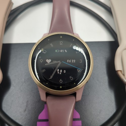 Garmin Vivoactive 4s GPS Smartwatch Rose Gold W Extra Bands - Picture 3 of 5
