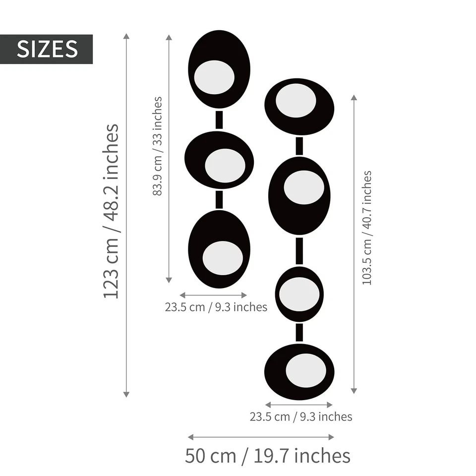 7PCS Mid Century Modern Acrylic Wall Decorative Mirror, Not Real Mirror Bohem... - Image 3 of 4