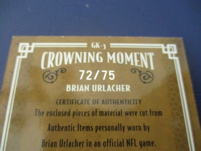 2005 Donruss Throwback Threads Gridiron Kings Brian Urlacher Dual Material /75 - Image 4 of 4