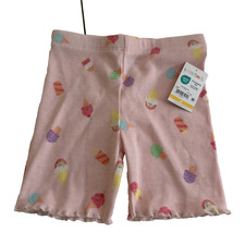 Garanimals Shorts Girl's 2T Pink Icecream Pull On Ruffle Casual Summer NWT