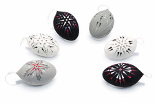 6 Ostereier-Mini-Huhneier-Serama-schwarz weiß - sorbische Wachstechnik- Handmade