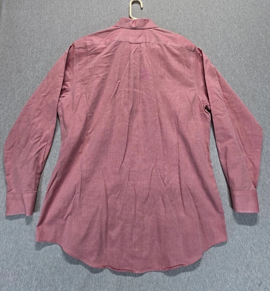 Camisa de vestir Dockers para hombre 16-16,5 L rosa polvorienta a rayas sin arrugas formal Oxford Foto 2 de 4