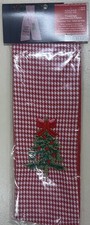New Christmas Tree Holiday Houndstooth Wreath Sash 4.3 Ft.