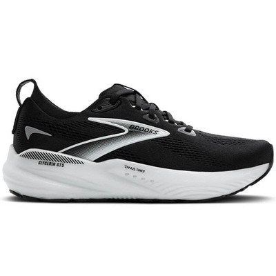 Women's Brooks Glycerin GTS 22, Black/Grey/White, 10 B Medium US