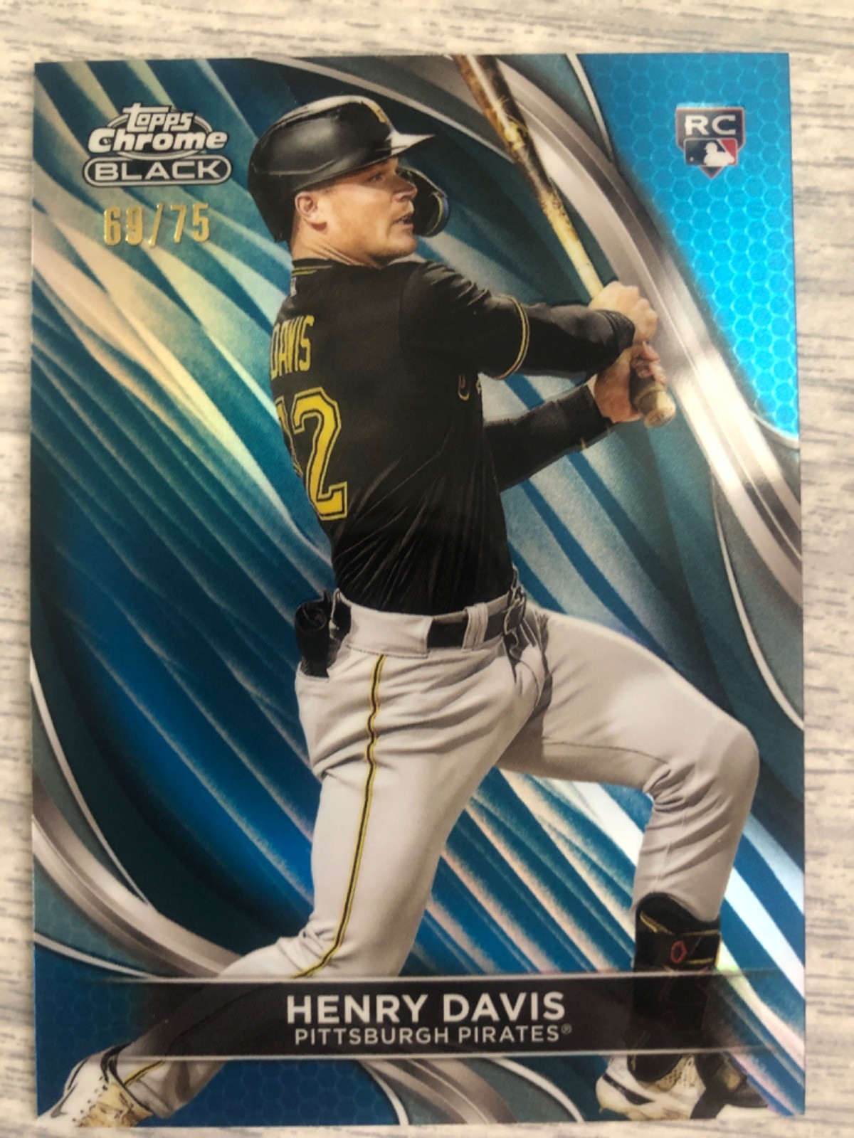 2024 Topps Chrome Black Blue Refractor 69/75 Henry Davis #41 Rookie RC FREE SHIP