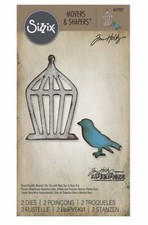 Tim Holtz MINI BIRD  CAGE SET Sizzix Alterations MOVERS  SHAPERS 657207