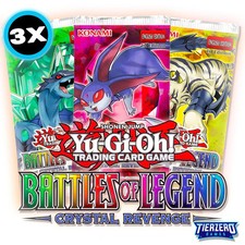 Yugioh Battles of Legend Crystal Revenge Booster Pack 3x Bundle