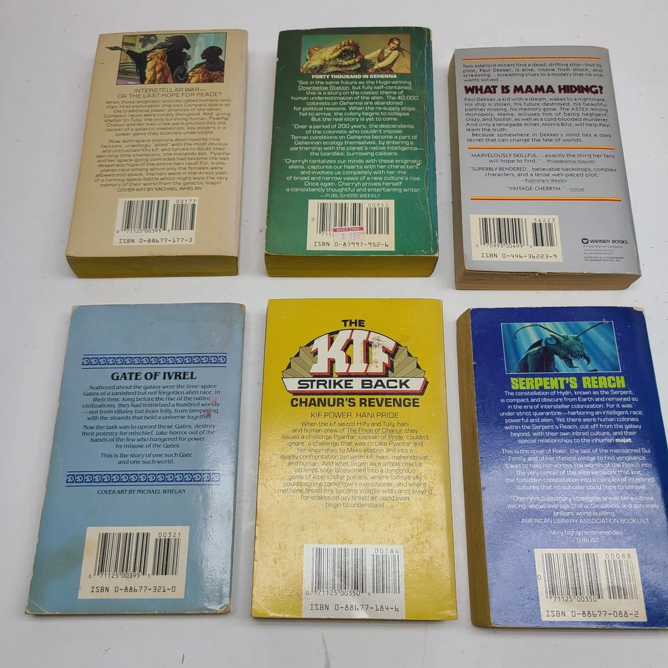 Lot of 6 C.J. Cherryh Paperback Books Novels Fantasy Science Fiction Daw Foto 2 de 4