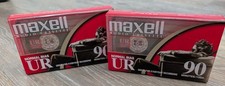 Maxell Audio 90 Minute Normal Bias Audio Cassette Tapes Sealed NEW - Lot of 2