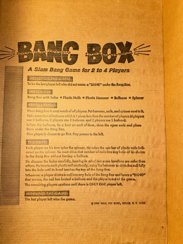 Gioco VINTAGE Ideal Bang Box Completo 1969 In Scatola Originale Completo - Foto 11 di 14