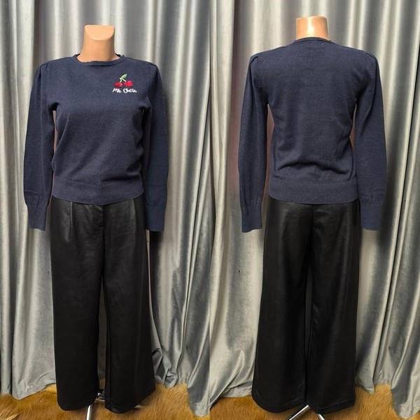 Women Monsoon Sweater Navy Cotton 38