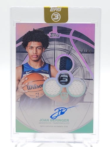 JOAN BERINGER 2025-26 TOPPS 3 ROOKIE 3 PATCH AUTO RPA /49 #RPV-JB Q6383