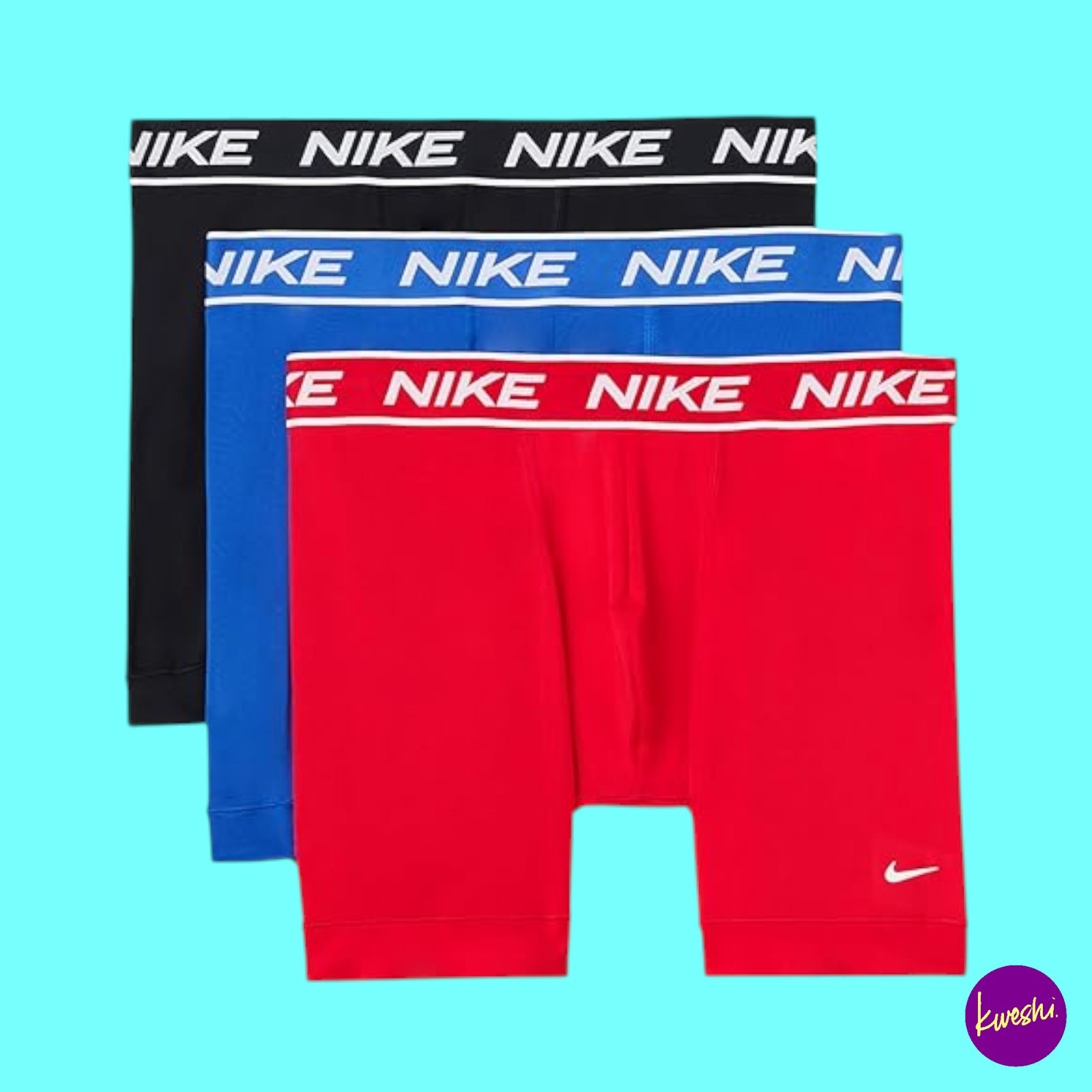 NIKE Men's Dri-FIT All Day Micro Stretch Boxer Briefs Set of 3, Multicolour, XXL