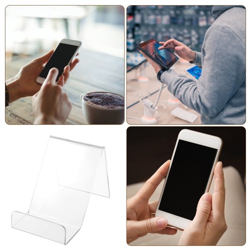 4 Pcs Présentoir Téléphone Portable Bureau Acrylique pour Bureau Support Bureau - Photo 4 sur 11